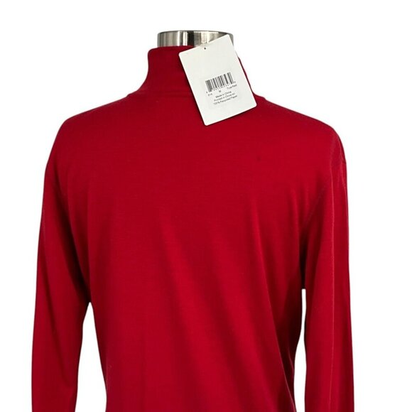 NWT Minus33 Midweight Thermal 1/4 Zip Base Layer Top Red Size M 100% Merino Wool - Picture 6 of 16